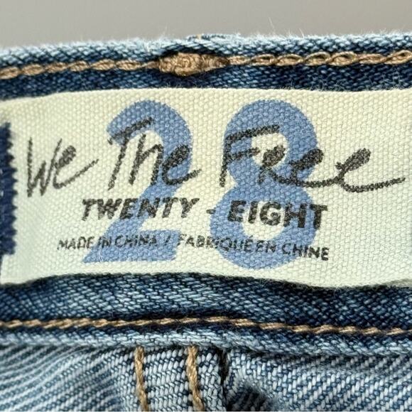 Free People We The Free Cut-Off Style High Rise Denim Jean Shorts Size 28 - Picture 11 of 11